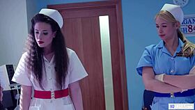 Hospital Nurses Doctors Lick Pussies in Lesbian Orgy?