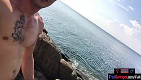 Why risk public eyes while your Asian teen girlfriend sucks that monster European cock outdoors?