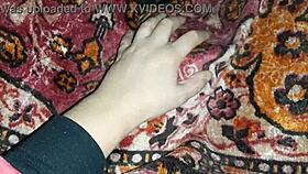 Girlfriend sneaks cunnilingus wake-up in our tent on Halloween—hairy beaver LICKS to ORGASM
