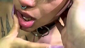 gothic girl's first deepthroat piss guzzle on huge cock homemade pov 😩💦