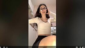 rusa flashes her bare ass live on bigo without panties 🍑