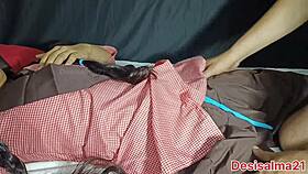 Indian teen Salma gets FUCKED HARD by teacher in painful doggy with Hindi audio