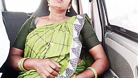 beautiful indian maid dirty talks during car sex ride
