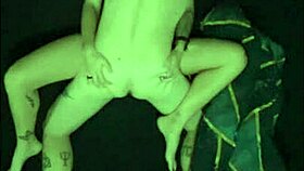 from bird's eye couple indulges in sensual bedroom pounding
