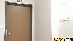 fake agent babe hands vibrator control to her new boss