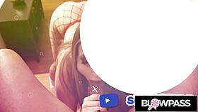 Gigi Dior strips hot and sucks repairman's sweaty balls deep