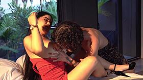 colombian milf with huge tits shakes ass on massive cock