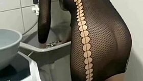 hired this sexy latina maid in tight dress couldn't hold back voyeur lust