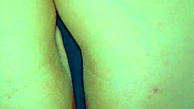 oh yeah her puffy pussy takes that glass dildo deep!