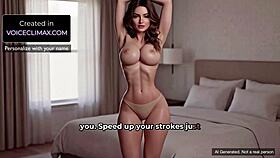 Hotel maid catches you stroking and takes over the JOI