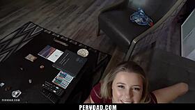 petite teen bends over for stepdad's big cock doggystyle pounding revenge style