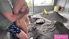 Pervert Worker Pounds Me Bent Over Construction Site