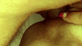 Homemade clip shows amateur milf taking anal from close up view