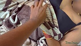 Indian milf takes big cock in hairy pussy