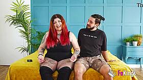 Hot BBW Redhead Leia Bangs Boyfriend Roughly