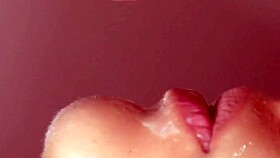 Japanese close-up pov blowjob with deep sucking and cum in mouth