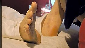 she gave him the best foot licking session he's ever had toes worshipped perfectly
