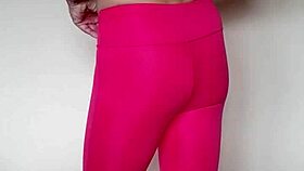 check out misr4's tight pink leggings workout close up from jul 20 sexy update!