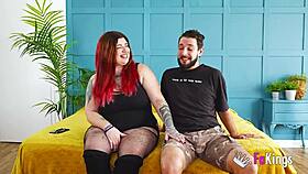 Hot BBW Redhead Leia Bangs Boyfriend Roughly