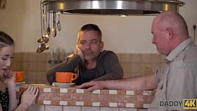 Old Man Ravages Young Skinny Dollface in Country House