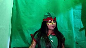 naughty christmas elf slut burns hot for dirty cock in latina pussy