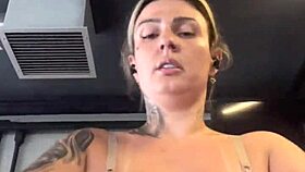 gym training soaked my white pants pussy wet from horny stares