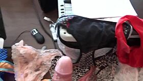 me stroking and blasting loads in wife's dirty panties comp
