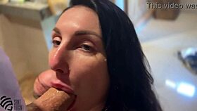 shower blowjob builds to milf orgasm explosion