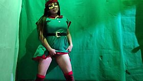 naughty christmas elf slut burns hot for dirty cock in latina pussy