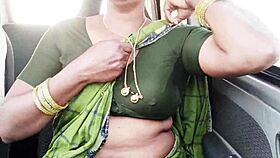beautiful indian maid dirty talks during car sex ride