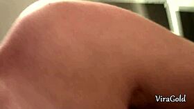 couple sneaks homemade toilet fuck with wet pussy creampie