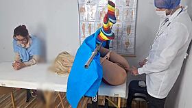 i blindfold submissive miniskirt girl for kinky hospital panties massage