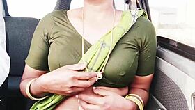 beautiful indian maid dirty talks during car sex ride