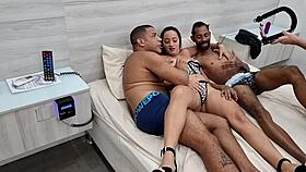 Behind scenes with Priscilla Diabinha's wild interracial fucking and orgasms