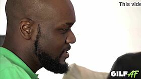 Kneel Now! Mature Plumper Fucks Monster Black Cock!