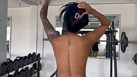 my transgender gym trainer makes me squat naked and it feels so intense