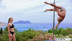 vixen mia splits wide fucking gymnastics coach hard!