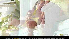 bikini latina's massive tits bounce as huge cock anal pounds her to climax