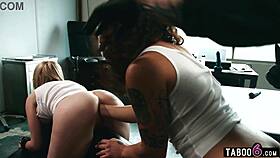 blonde milf and black teen 18+ go extreme with fisting bondage licks in wild 3some