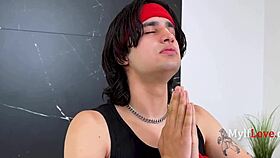 asian yoga milf nicole doshi dee williams slips onto elias cash during intense session