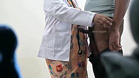 doctor stares shocked at patient's tiny cock in hospital exam