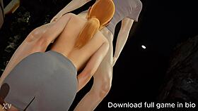 Orange-Haired Hottie Kneels for Deepthroat Facial on White Cock!