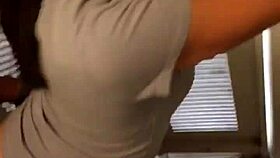 laundry room quickie creampie fills her tight pussy
