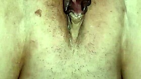 Homemade clip shows amateur milf taking anal from close up view