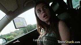 pick up hot european hitchhiker teen for intense pov reality sex