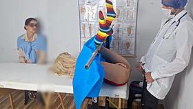 i blindfold submissive miniskirt girl for kinky hospital panties massage