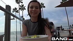Ariel Grace Skinny Teen Fucks Hard in Public Bathroom