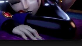 Does widowmaker's thicc ass twerk on halloween cock?