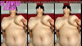 spanking my giant balloon tits hard 😩💥 whore boobs punished