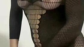 hired this sexy latina maid in tight dress couldn't hold back voyeur lust